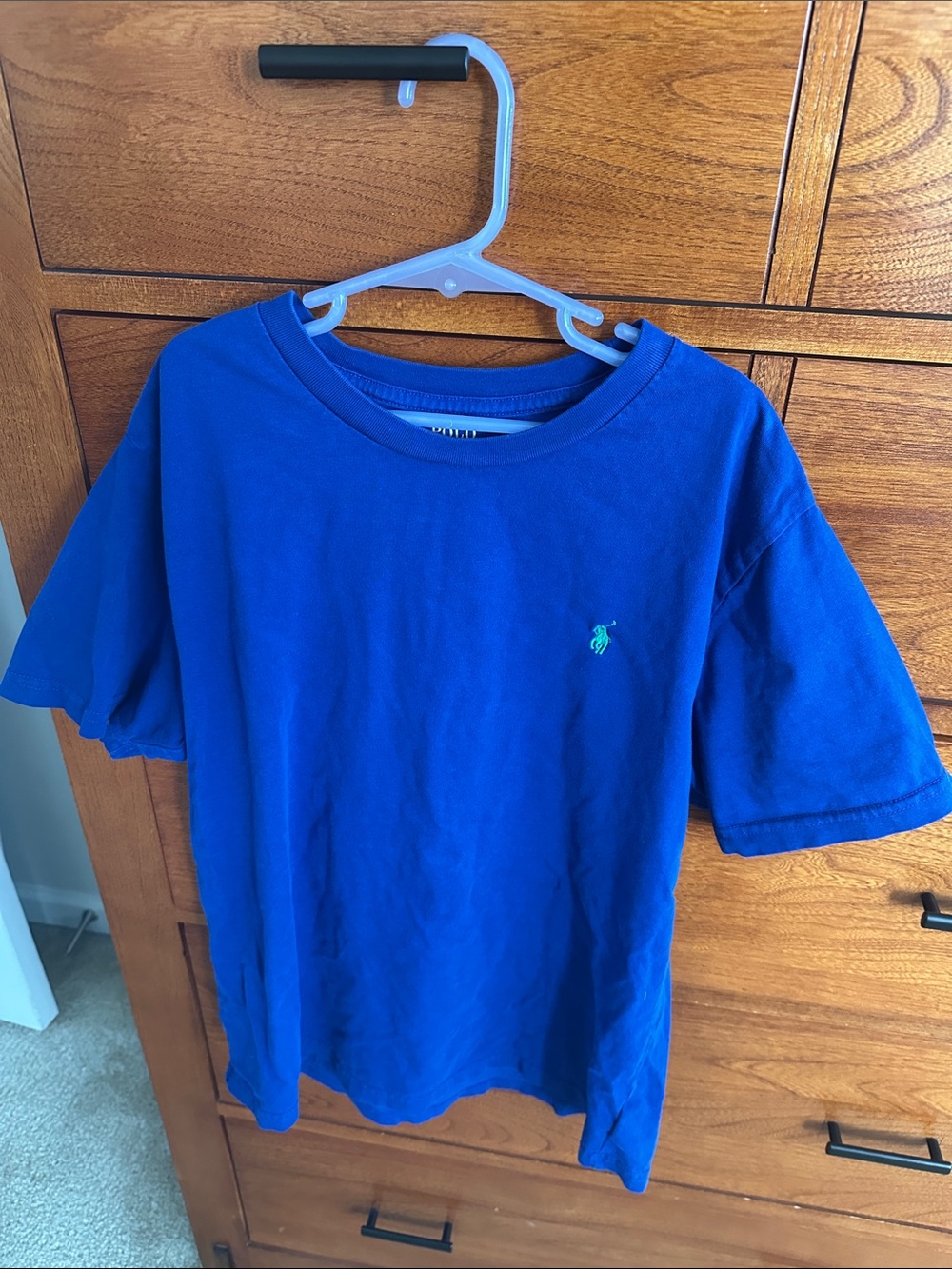Polo by Ralph Lauren Royal Blue Crewneck Tee with Mint Logo
